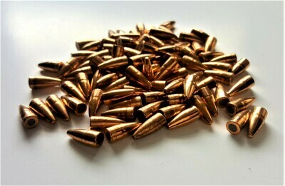 100-PULLED 40gr FMJ Exposed Core Bullets .224 Cal