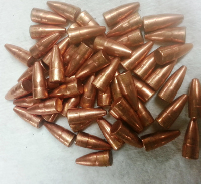 100-PULLED 40gr FMJ Close Core Bullets .224 Cal