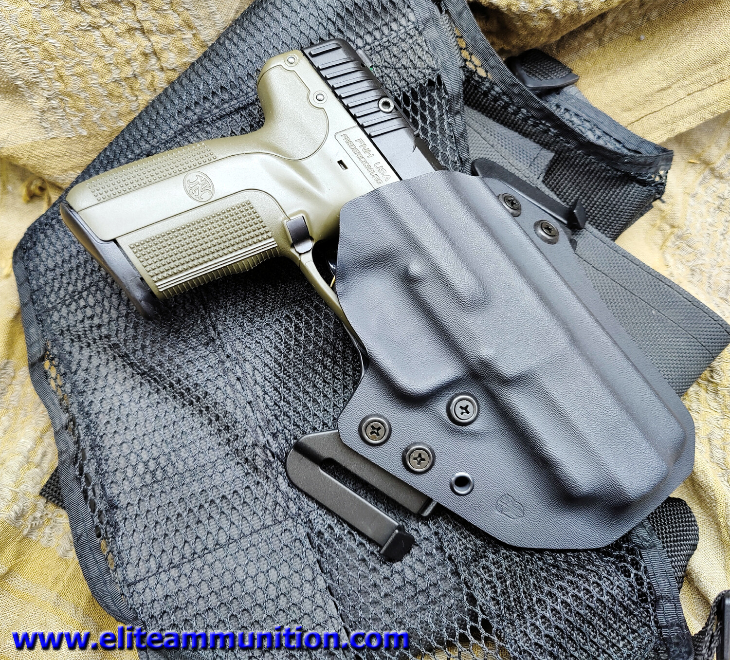 EA Red River Tactical Type I Holster V3 Ruger 57 V3 OWB  0.125" Kydex Holster Black