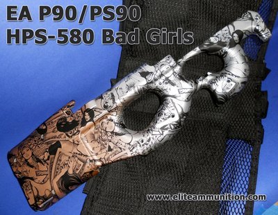 Cerakote &amp; Hydrographic Print P90 Stock Halves