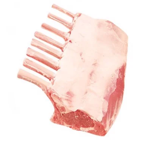 CHILLED LAMB RACK FRENCHED, FAT CAP OFF - AUSTRALIA - $6.70 PER 100 GMS