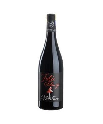 FOLIE ROUGE MALBEC COTES DE BLAYES BORDEAUX, VIGNOBLE BORCEAU 2018