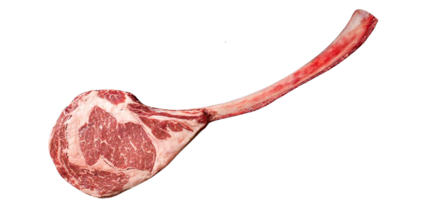 USDA UPPER 2/3 CHOICE GRADE TOMAHAWK - $7.20 PER 100 GMS