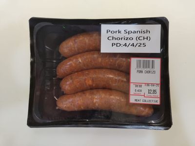 PORK SPANISH CHORIZO SAUSAGE - $3.00 PER 100 GMS