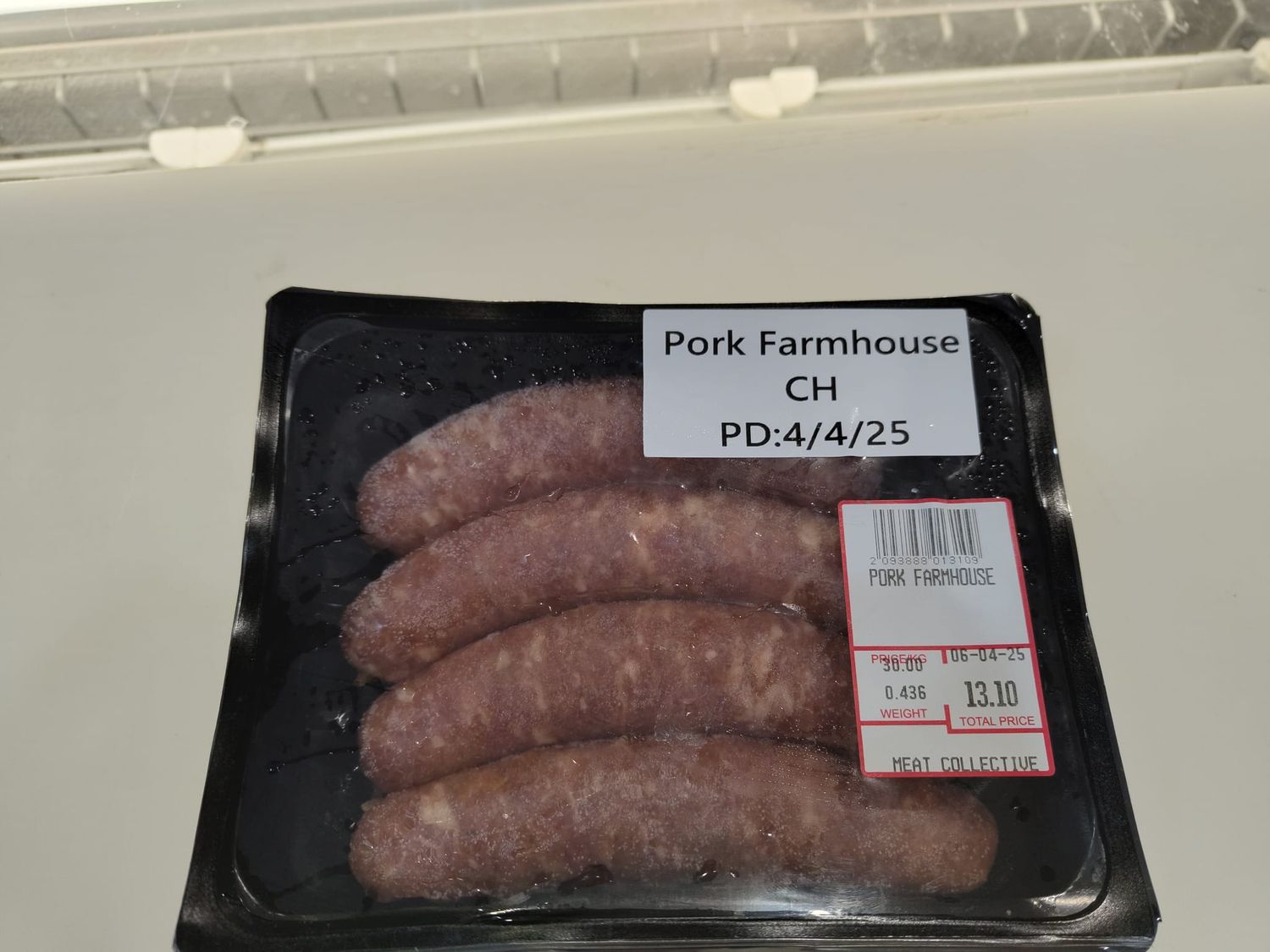 PORK FARMHOUSE SAUSAGE - $3.00 PER 100 GMS