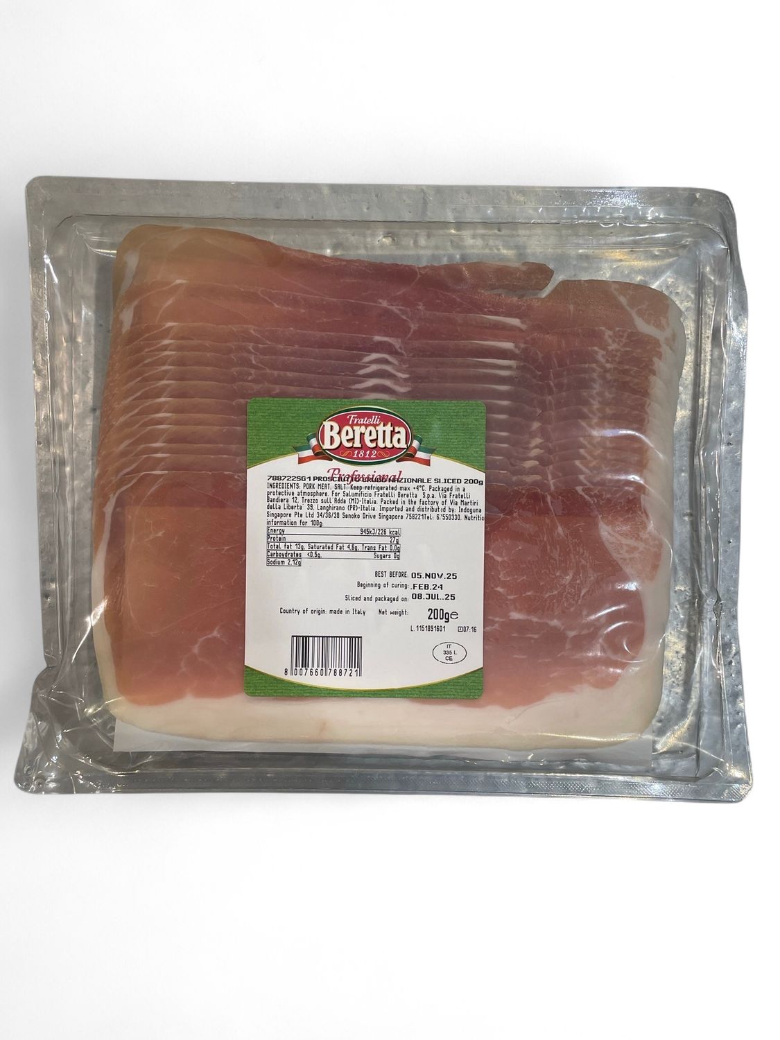 BERETTA PROSCUITTO HAM 200 GMS