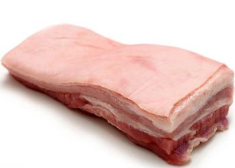 SPANISH DUROC PORK BELLY SKIN ON - $3.00 PER 100 GMS SPANISH DUROC PORK BELLY SKIN ON - $3.00 PER 100 GMS