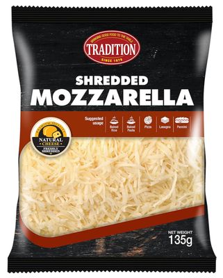 SHREDDED MOZZARELLA CHEESE - 135 GM PER PACK