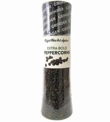 CHS BLACK PEPPERCORN TALL GRINDER -185G CHS BLACK PEPPERCORN TALL GRINDER -185G
