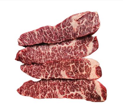 WAGYU CHUCK TAIL FLAP/DENVER STEAK MBS 6/7 - AUSTRALIA 400 DAYS GRAIN FED - $10.80 PER 100 GMS
