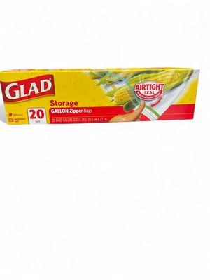 GLAD STORAGE ZIPPER BAG (20 BAGS)