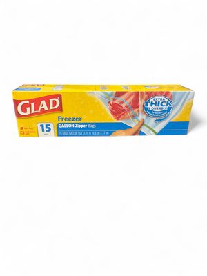 GLAD - FREEZER ZIPPER BAG (15 bags)