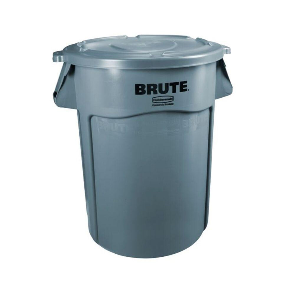 Rubbermaid Brute Vented Trash Receptacle Round 44 Gal Red