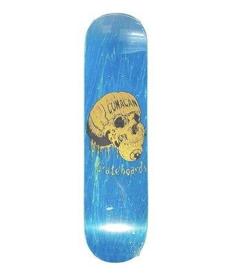 Gold Skull Popsicle (Blue) - Comacan Skateboards
