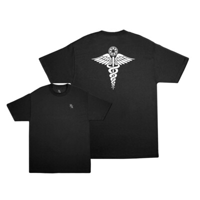 Rx CADUCEUS T-SHIRT- Black