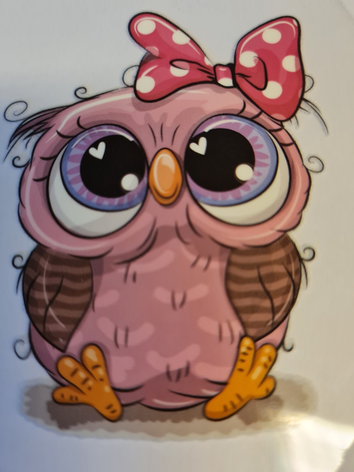 Applikation Eule zum Aufbügeln 7,5x6