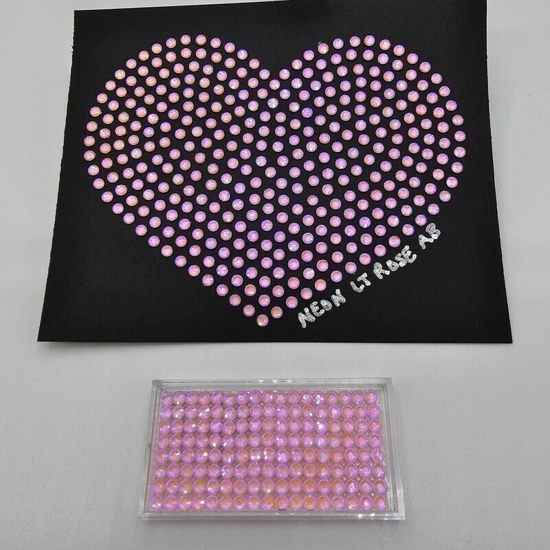 250 Gross Hotfix NEON Lt Pink AB Rhinestones