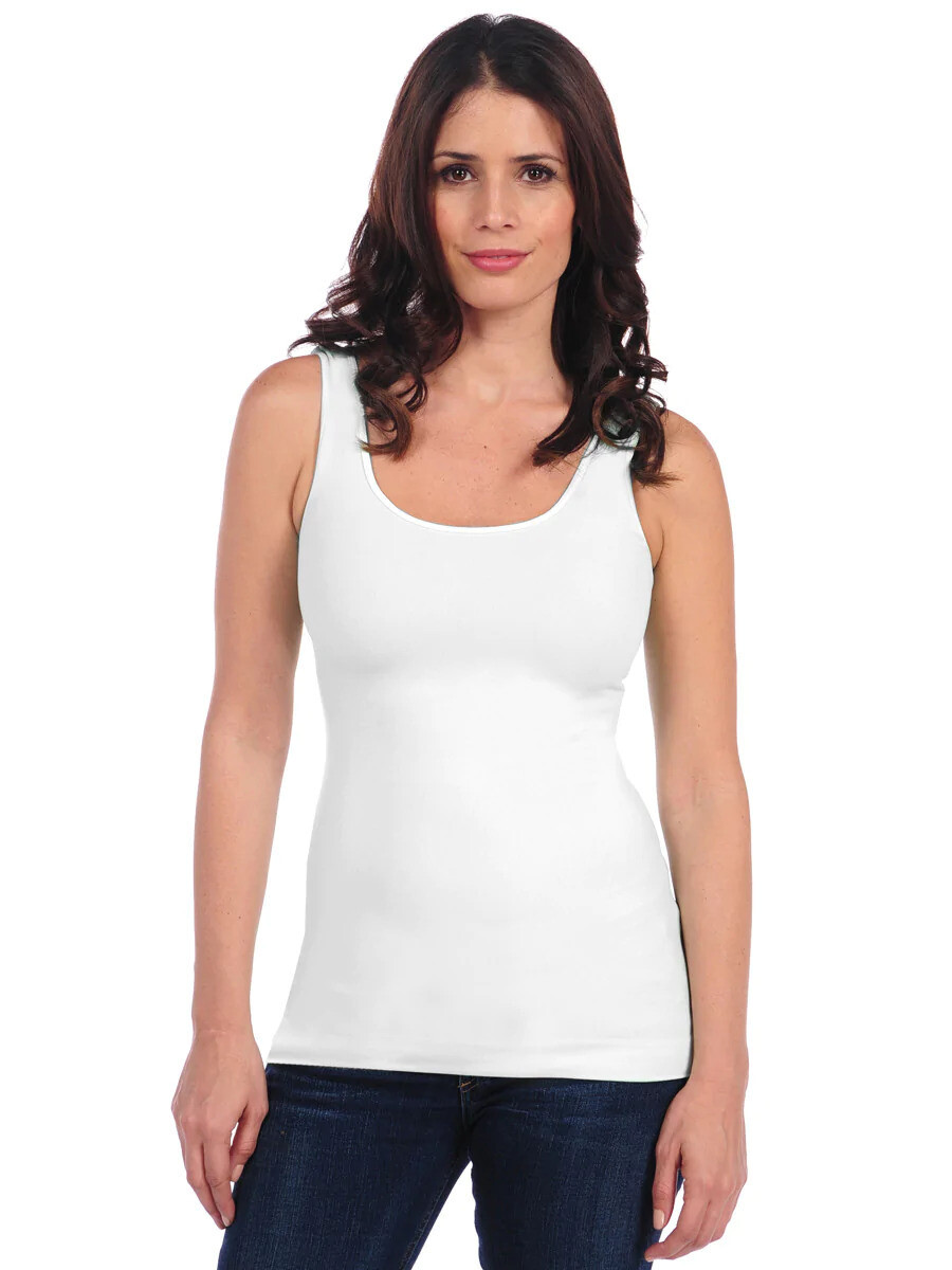 Tees by Tina Smooth Tank in White
