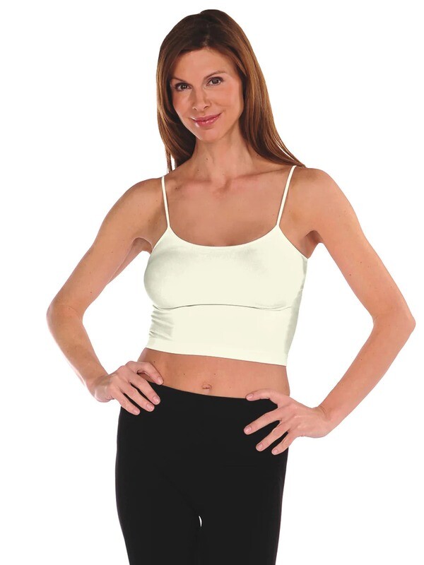 Tees by Tina Cropped Cami Bralette in Cream