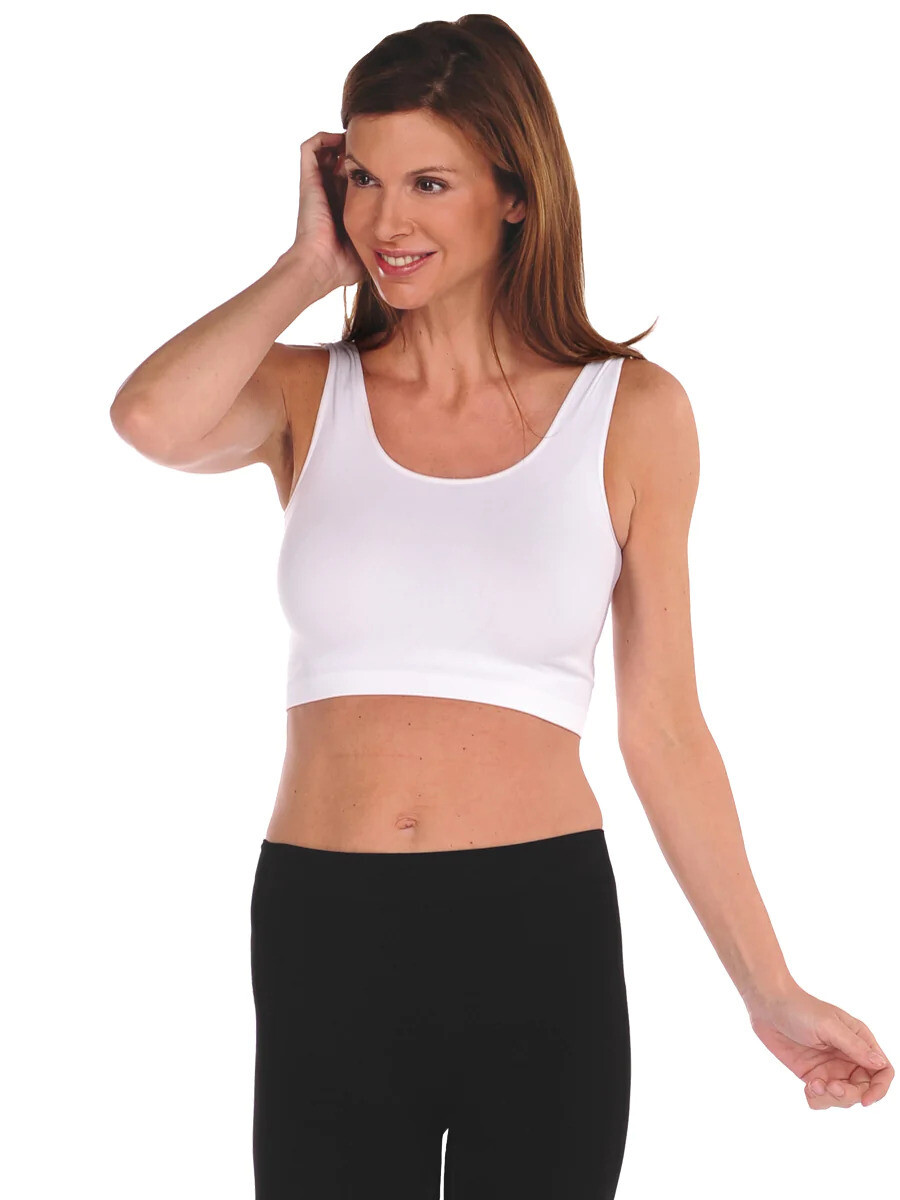 Tees by Tina Cropped Tanklette in White