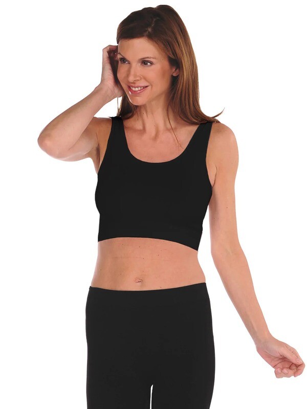 Tees by Tina Cropped Tanklette in Black