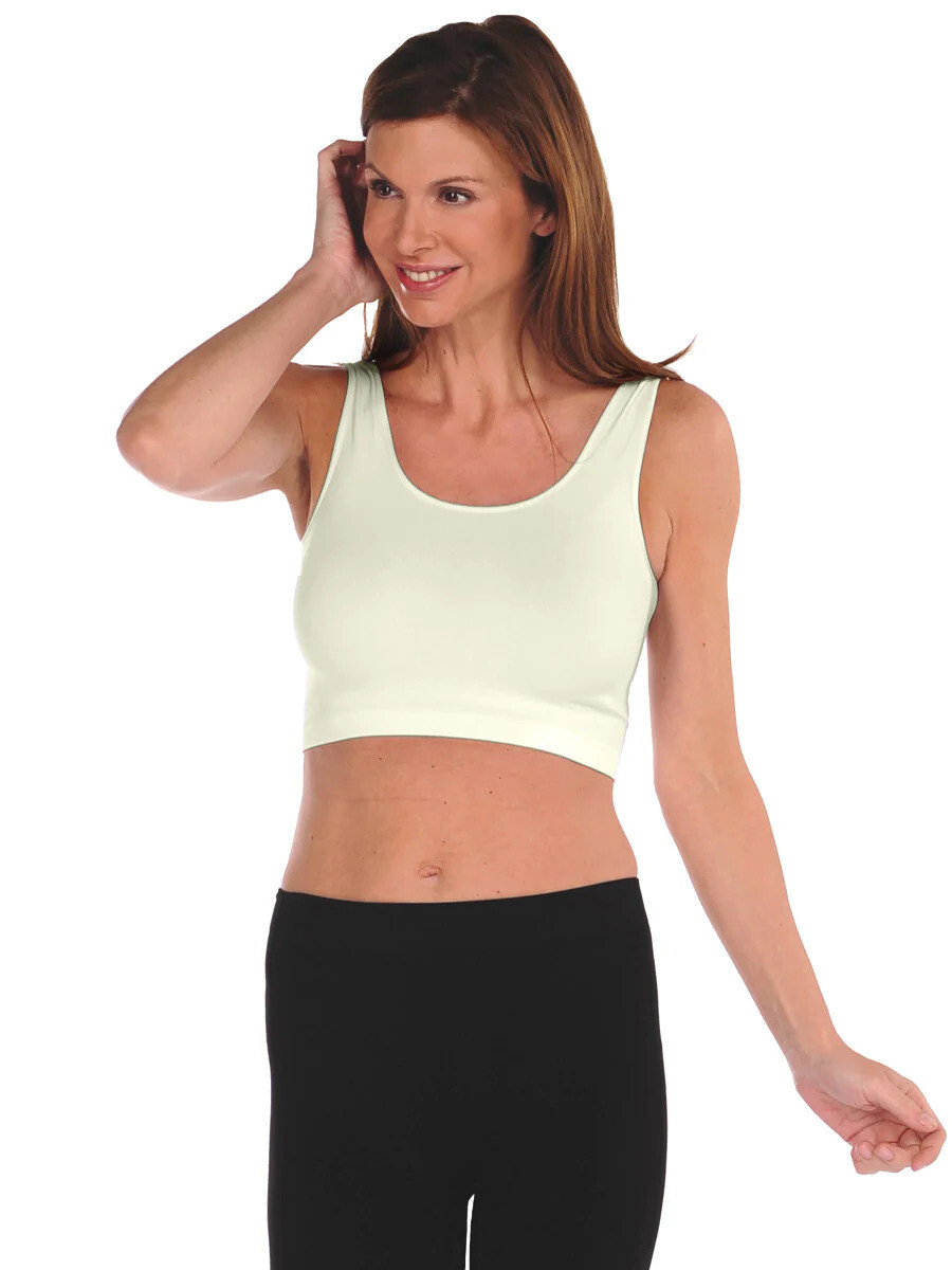 Tees by Tina Cropped Tanklette in Cream