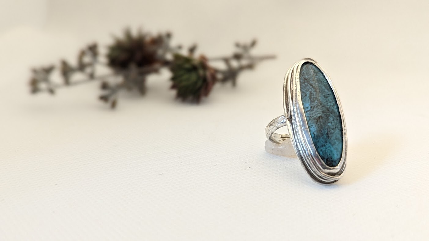 Savage Roots Morgan Nest Ring in Turquoise  and Sterling Silver