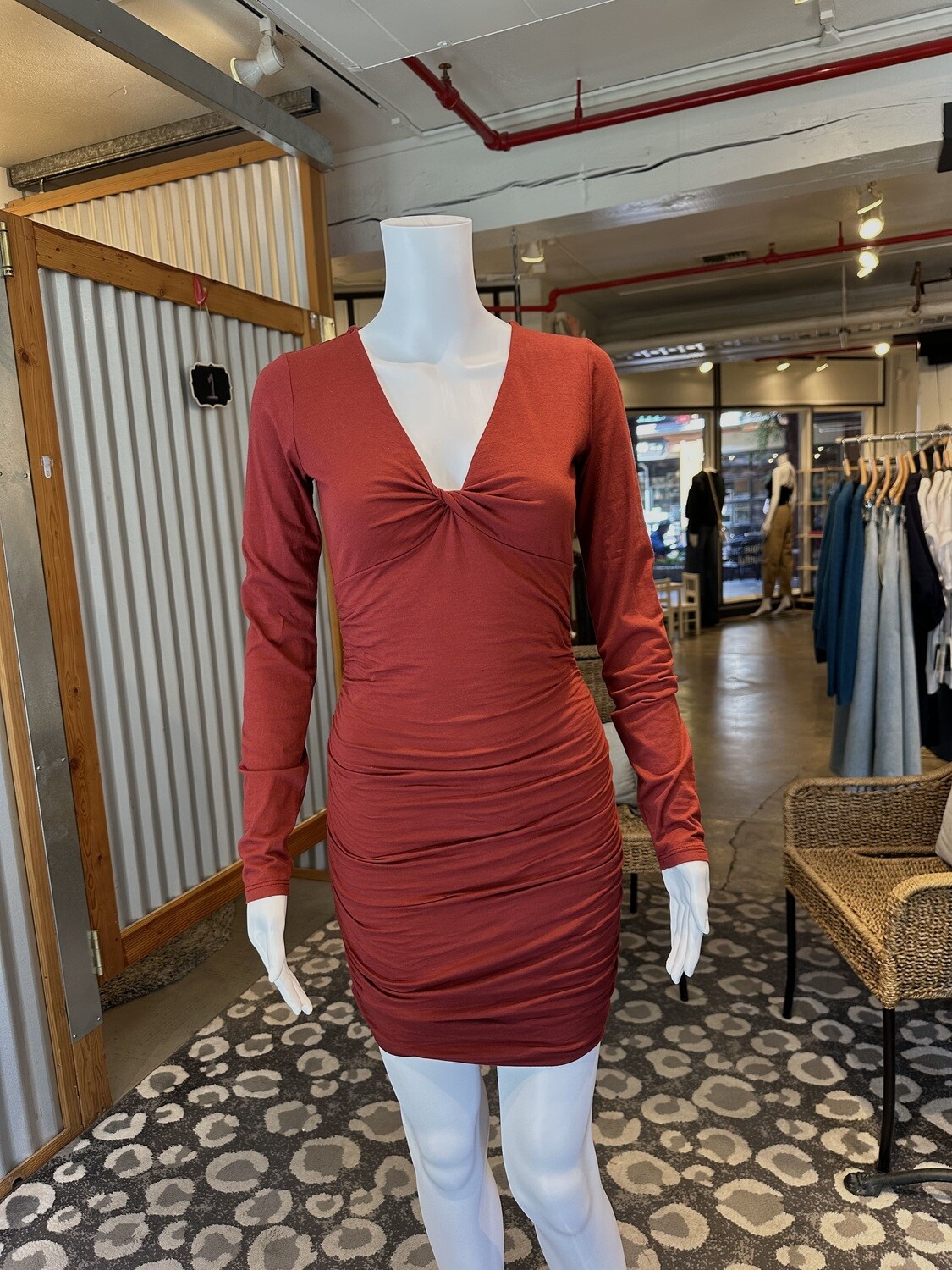Velvet Ulli Gauzy Whisper Novelty Dress in Cabernet