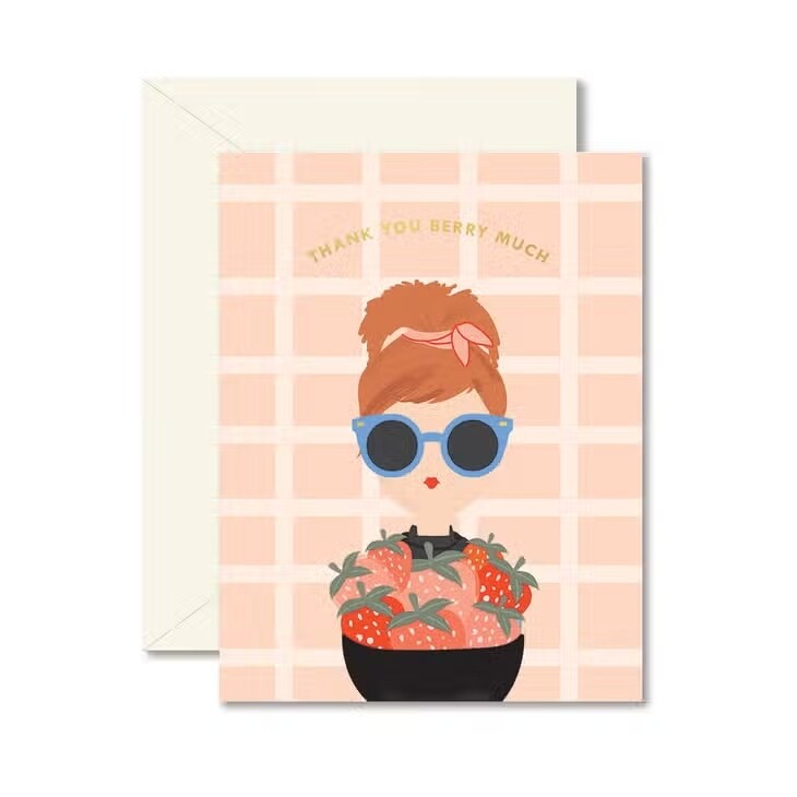 Ginger P. Designs Greeting Card in Thank You Berry Much