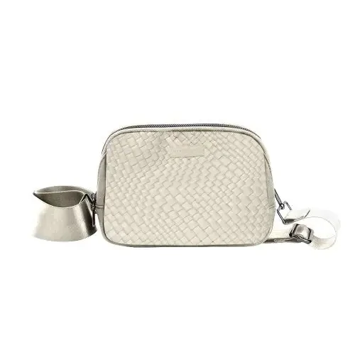 Parker & Hyde Woven Belt Bag in Bone