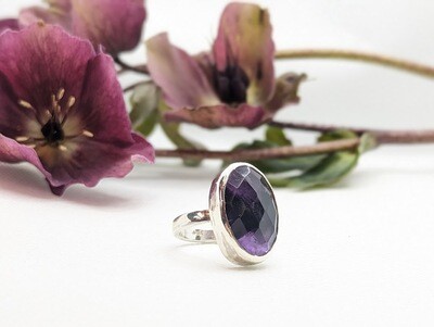 Savage Roots Aimee Ring in Amethyst & Sterling Silver