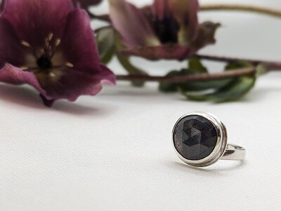 Savage Roots Nix Ring in Black Sapphire & Sterling Silver