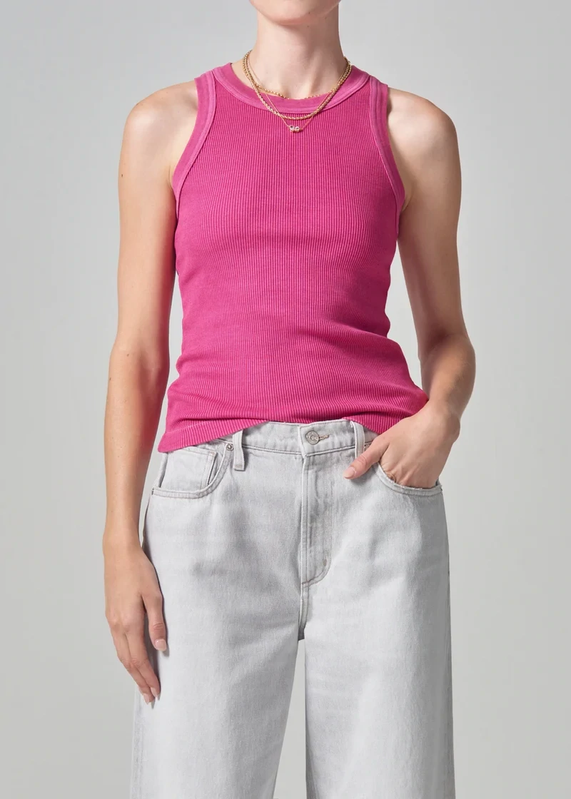 Citizens of Humanity Isabel Rib Tank in Viola