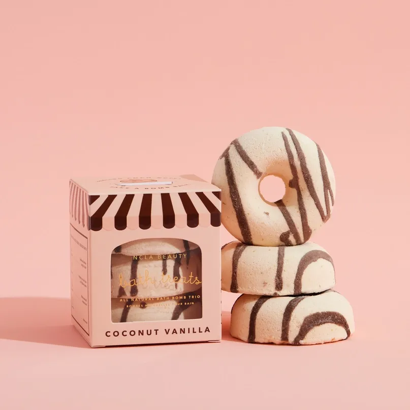 NCLA Beauty Coconut Vanilla Bath Treats (3pc Bath Bomb Set)