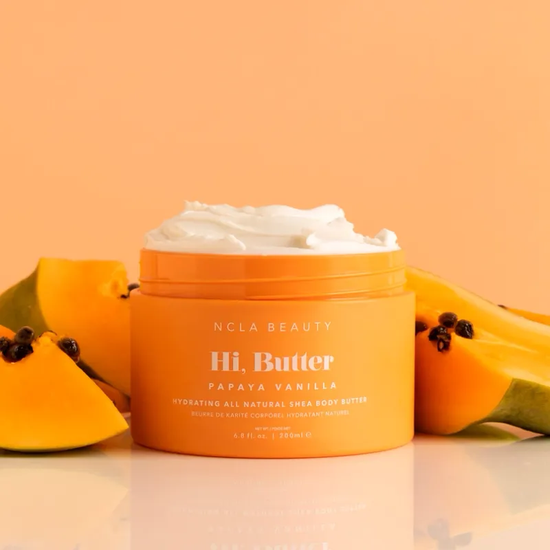 NCLA Beauty Hi, Butter All Natural Shea Body Butter in Papaya Vanilla