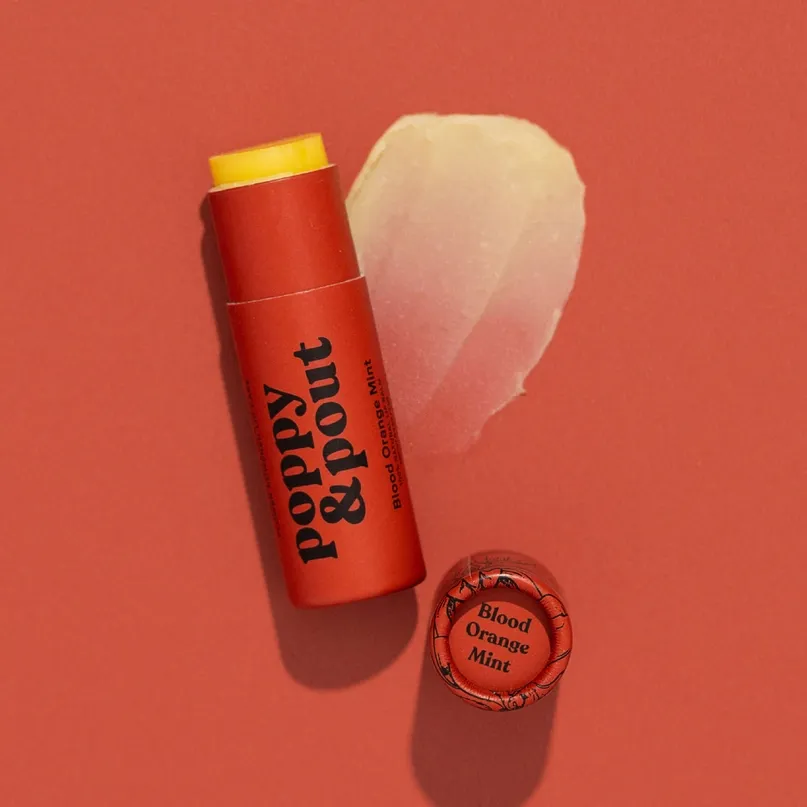 Poppy & Pout Lip Balm in Blood Orange Mint