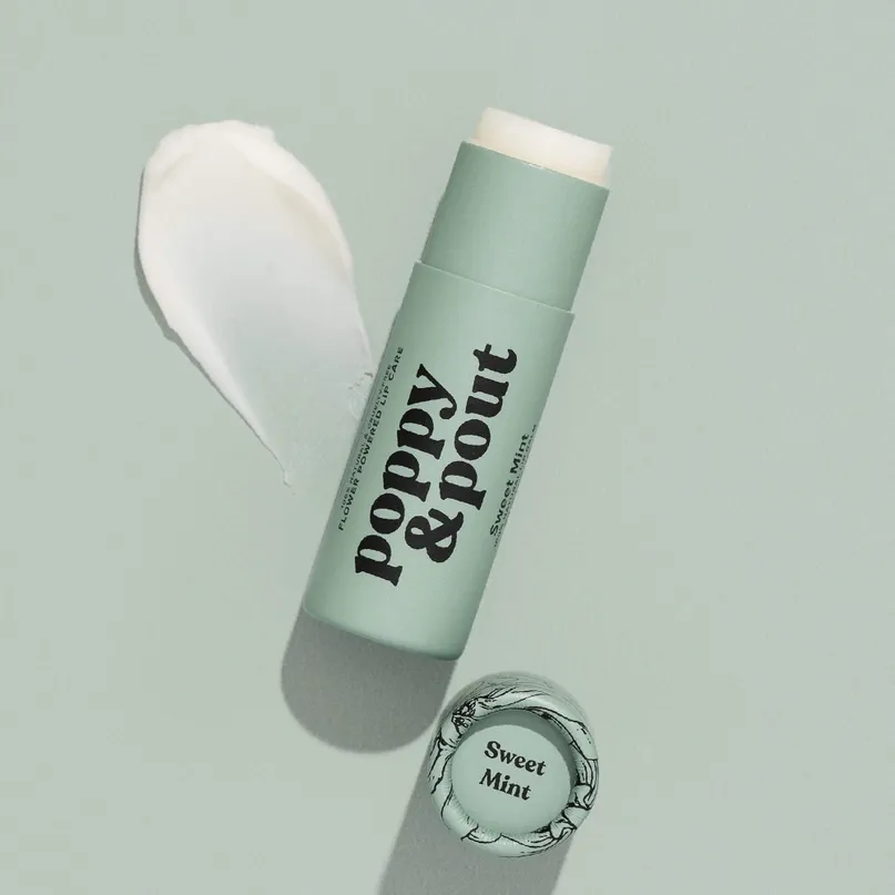 Poppy & Pout Lip Balm in Sweet Mint