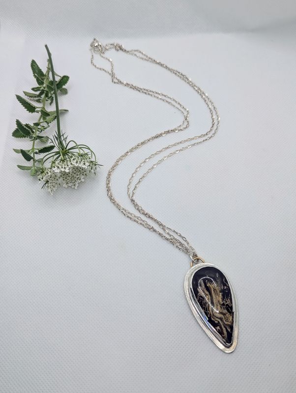 Savage Roots Ursa Necklace in Petrified Palm Wood Savage Roots Ursa Necklace in Petrified Palm Wood
