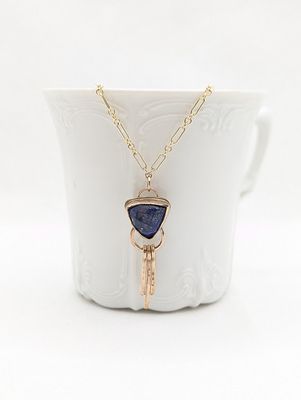 Savage Roots Anna Fringe Necklace in Lapis Lazuli Savage Roots Anna Fringe Necklace in Lapis Lazuli