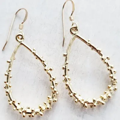 Sosie Gold Dotted Teardrop Earrings Sosie Gold Dotted Teardrop Earrings