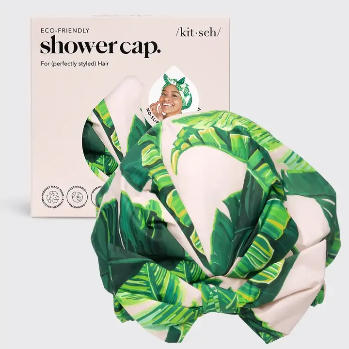 Kitsch Luxury Shower Cap in Palm Print