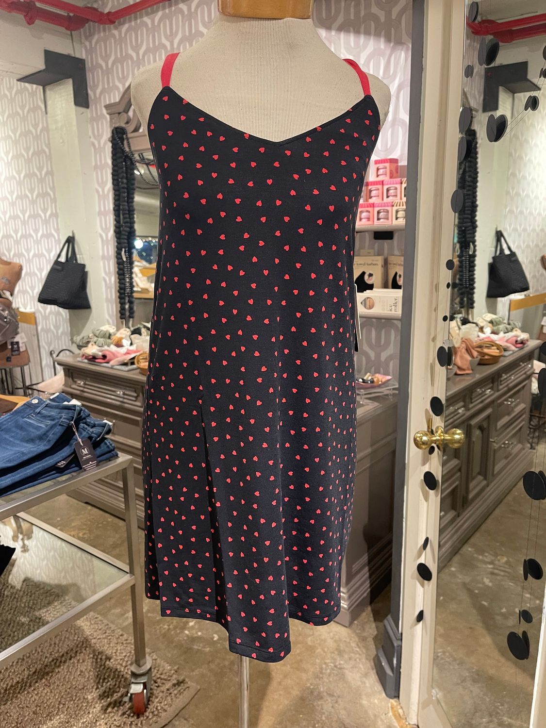 PJ Salvage Chemise Sweet Dreams in Black