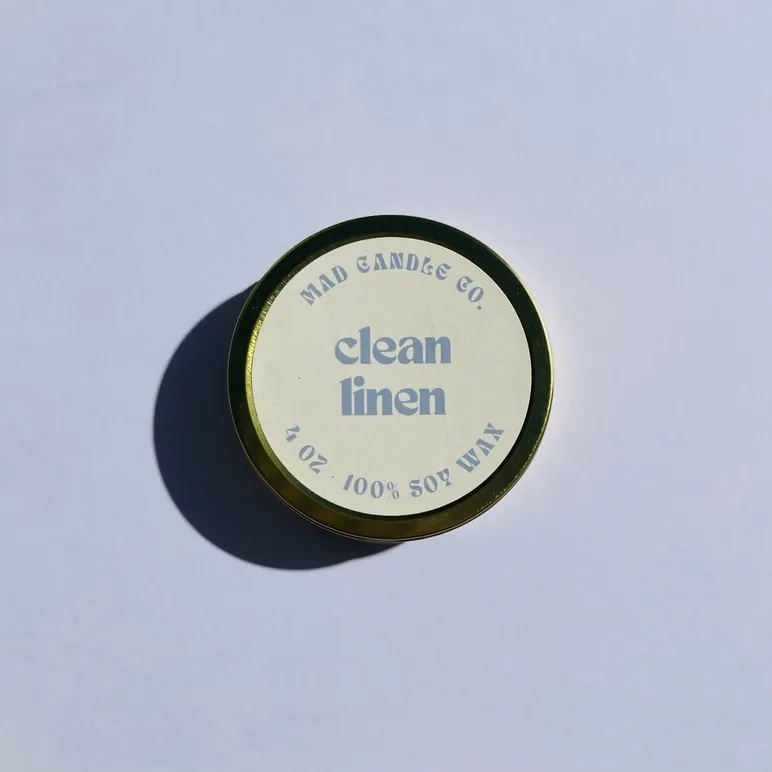 Mad Candle Co. Clean Linen Soy Candle Mad Candle Co. Clean Linen Soy Candle