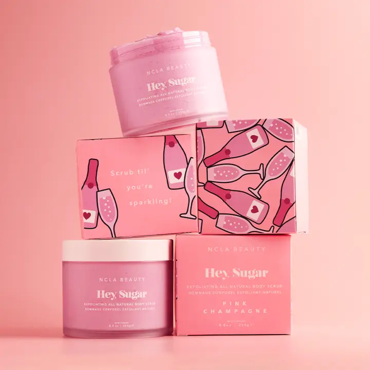 NCLA Beauty Hey, Sugar All Natural Body Scrub in Pink Champagne