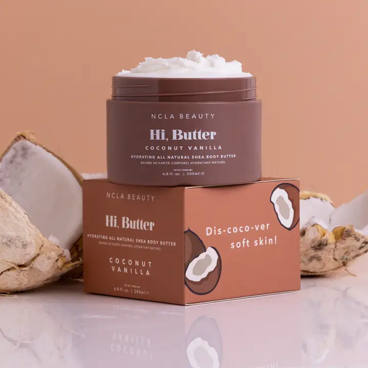 NCLA Beauty Hi, Butter All Natural Shea Body Butter in Coconut Vanilla