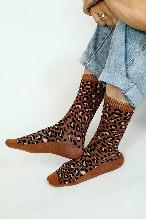 Tailored Union Leo Crew Sock in Brown