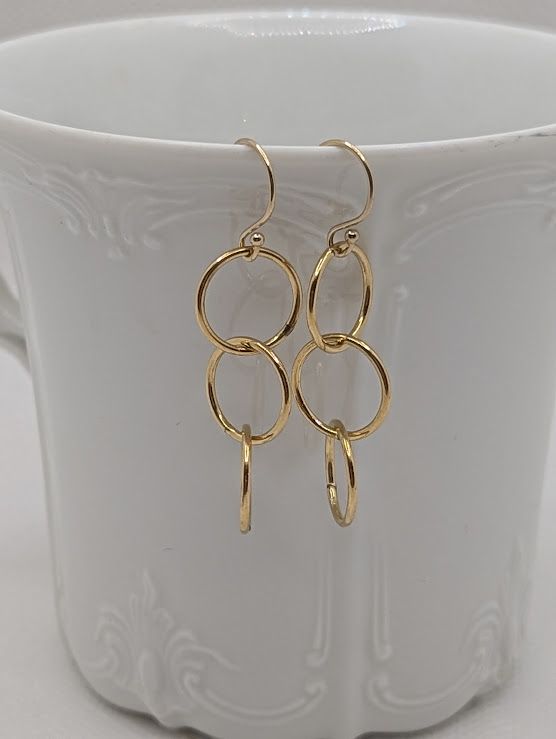 Perle Triple Circle Earrings in 14K Gold Fill - #11