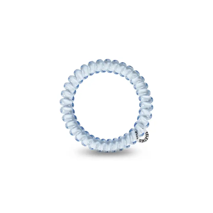 Teleties Small Spiral Hair Coils in Washed Denim