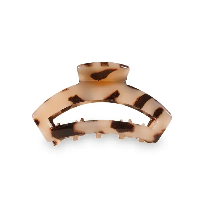 Teleties Tiny Open Hair Clip in Blonde Tortoise