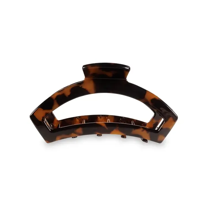 Teleties Medium Open Hair Clip in Tortoise